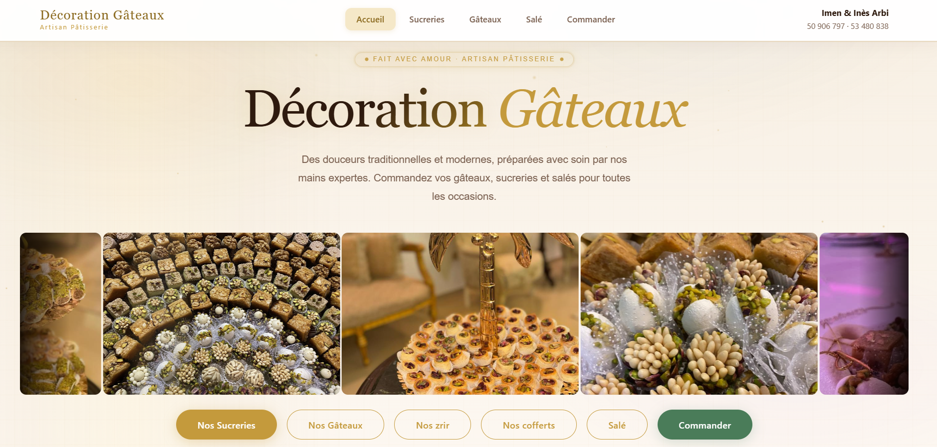 Decoration Gateaux proje önizlemesi